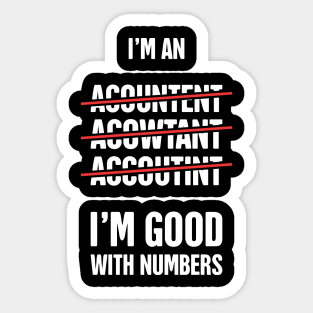 Funny Accounting T-Shirt Sticker